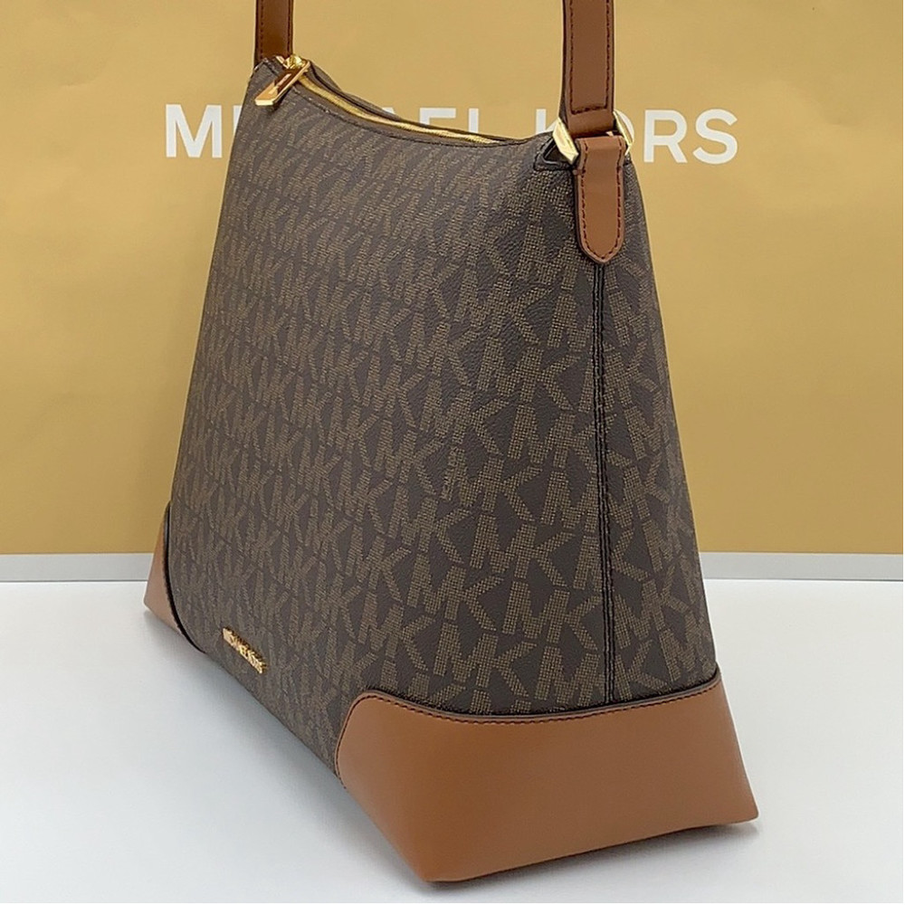MICHAEL KORS CROSBY LARGE SHOULDER BAG BROWN SIGNT - Picture 4 of 16